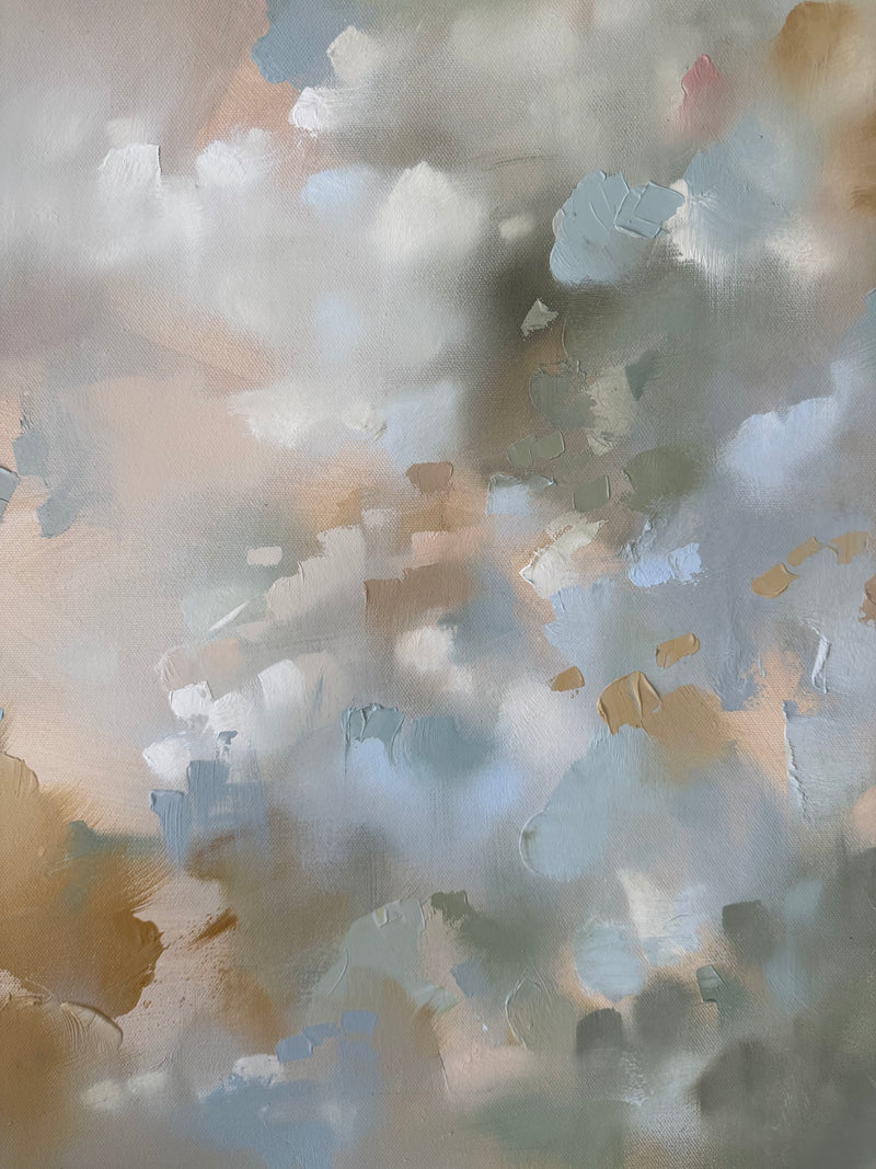 "Powder Blue Bouquet" - 22x28"