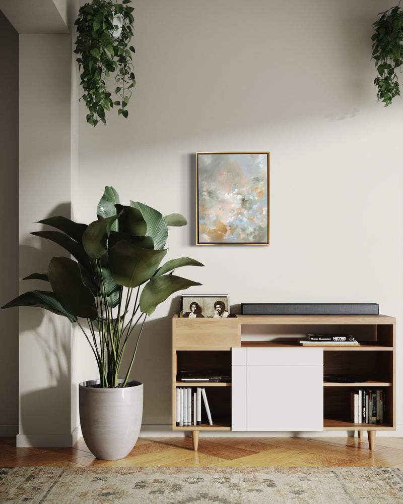 "Powder Blue Bouquet" - 22x28"