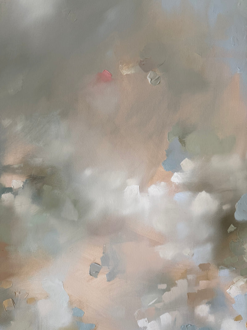 "Powder Blue Bouquet" - 22x28"